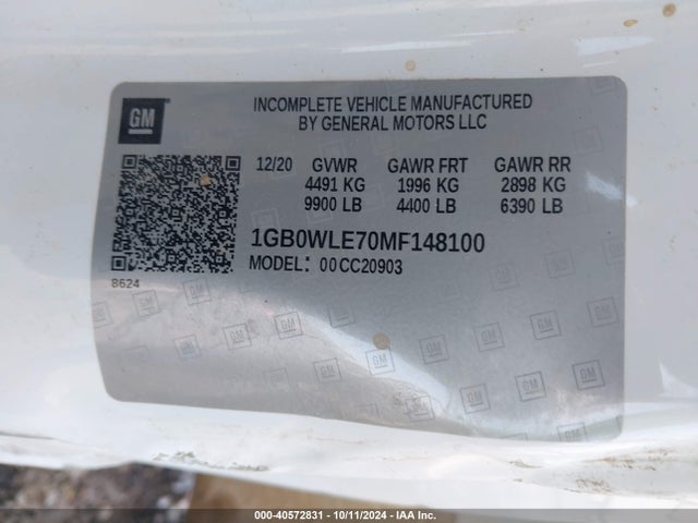 1GB0WLE70MF148100 Chevrolet Silverado 2500hd 2wd  Long Bed Wt