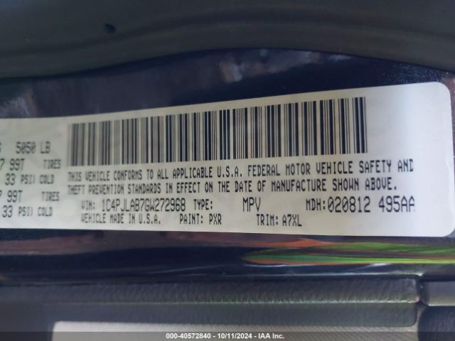 1C4PJLAB7GW272968 Jeep Cherokee Sport