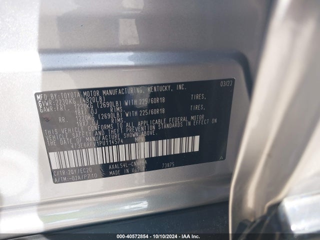 4T3E6RFV1PU114574 Toyota Rav4 Hybrid Xse
