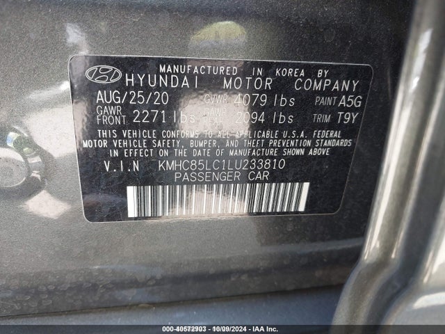 KMHC85LC1LU233810 Hyundai gdi kappa