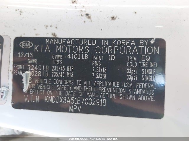 KIA Soul ! 2014 KNDJX3A51E7032918 Image 9