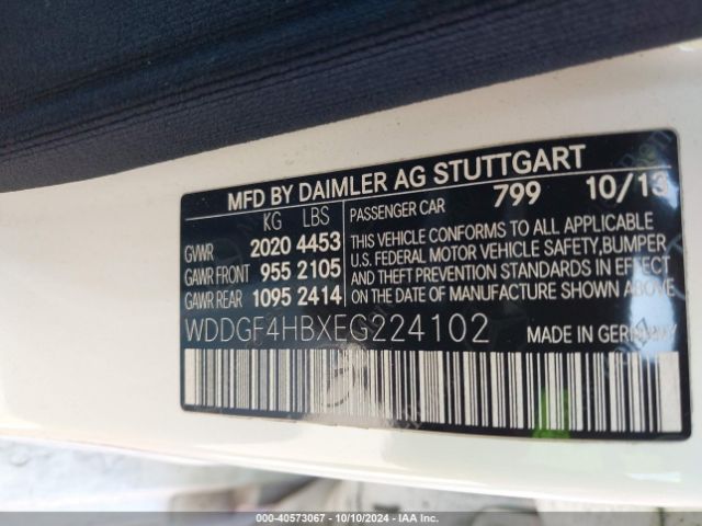 WDDGF4HBXEG224102 Mercedes-Benz C 250 Luxury/sport