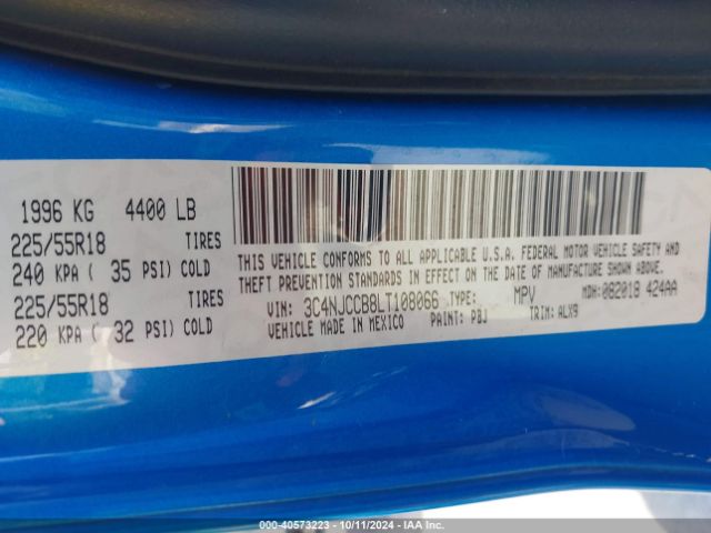 3C4NJCCB8LT108066 Jeep Compass Limited Fwd