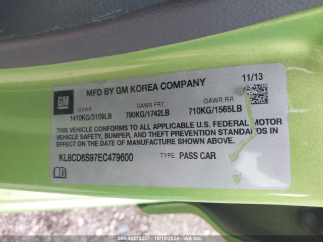 KL8CD6S97EC479600 Chevrolet Spark 1lt Auto