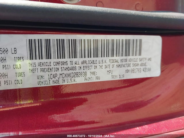 1C4PJMDXXKD282038 Jeep Cherokee Limited 4x4
