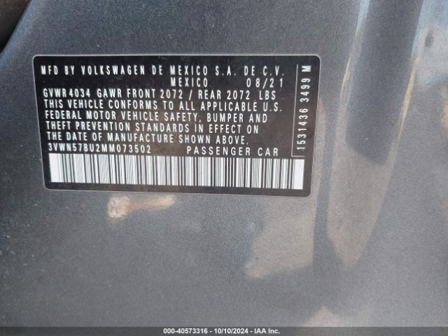 3VWN57BU2MM073502 Volkswagen Jetta 1.4t R-line/1.4t S