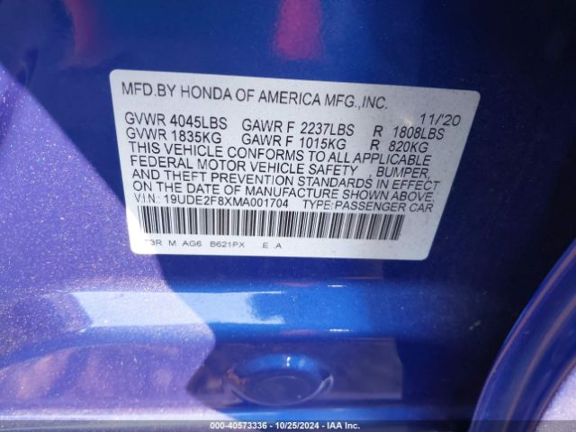 19UDE2F8XMA001704 Acura Ilx Premium   A-spec Packages/technology   A-spec Packages