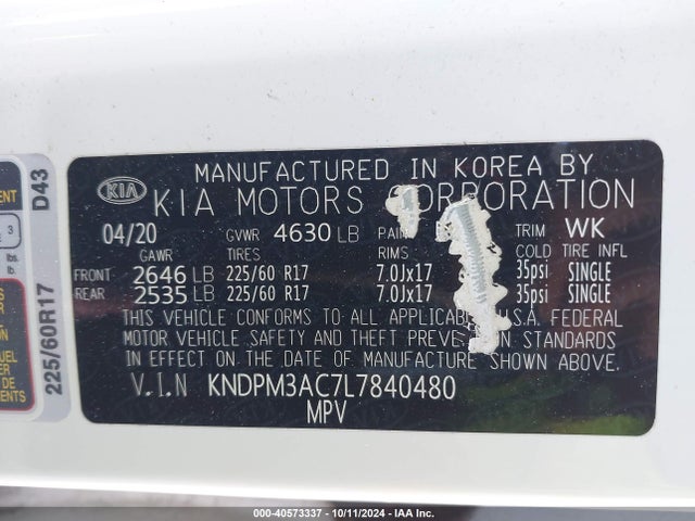 KIA Sportage Lx 2020 KNDPM3AC7L7840480 Image 9