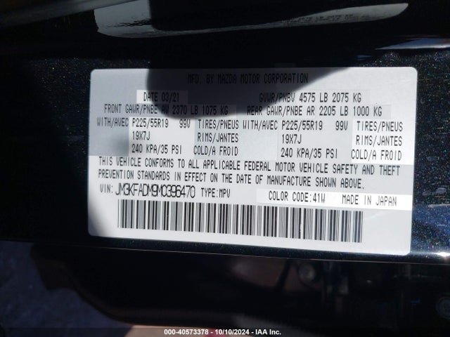 Mazda Cx-5 Grand Touring 2021 JM3KFADM9M0396470 Image 9