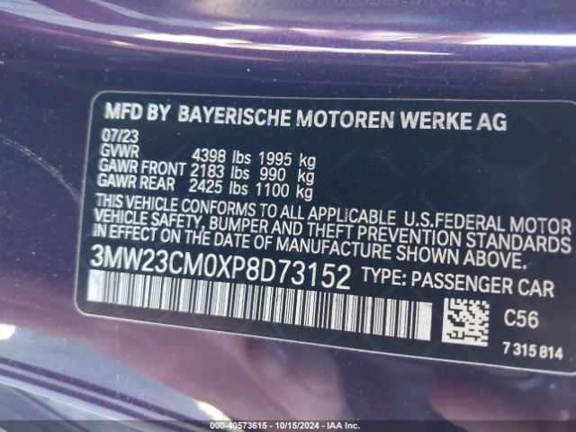 3MW23CM0XP8D73152 BMW 230 I