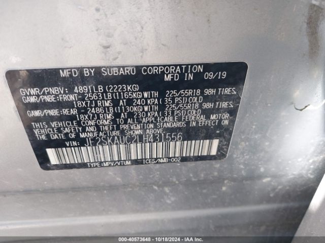 JF2SKAUC2LH431556 Subaru Forester Limited