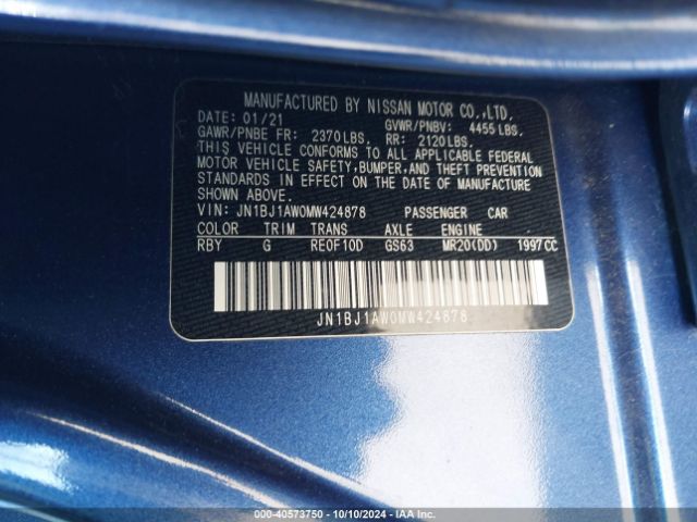 JN1BJ1AW0MW424878 Nissan Rogue Sport S Awd Xtronic Cvt