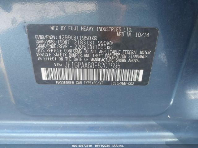 JF1GPAA68F8201695 Subaru Impreza 2.0i