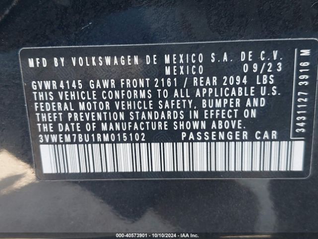 3VWEM7BU1RM015102 Volkswagen Jetta 1.5t Se