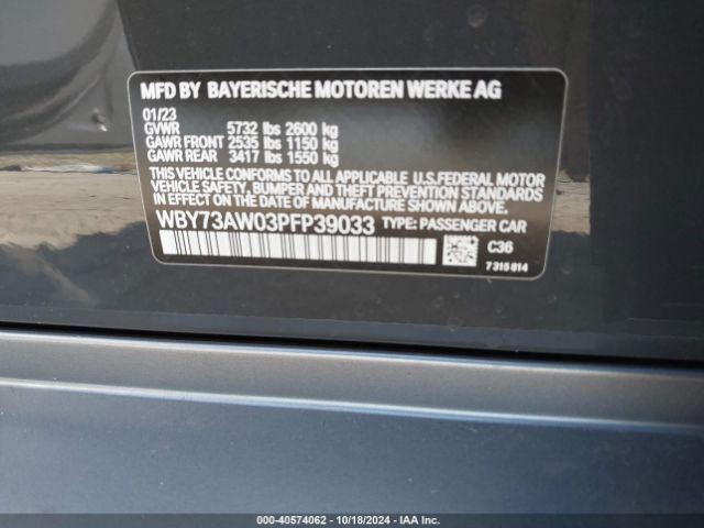 WBY73AW03PFP39033 BMW I4 Edrive40