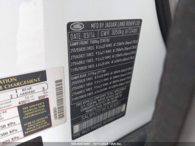 SALWV2TF8EA363051 Land Rover Range Rover Sport 5.0l V8 Supercharged Autobiography