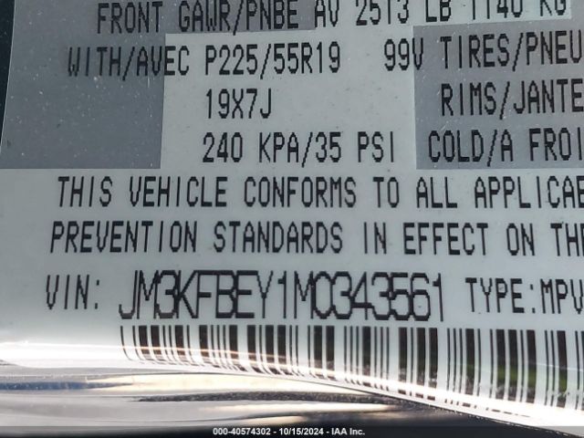 JM3KFBEY1M0343561 Mazda Cx-5 Signature