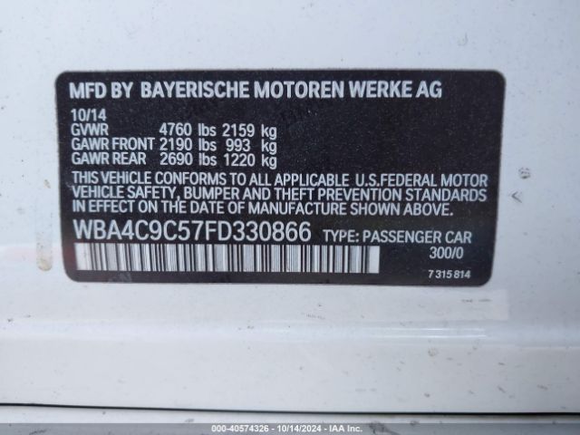 WBA4C9C57FD330866 BMW 428 Gran Coupe Xdrive