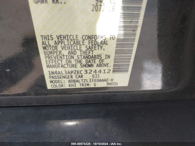 Nissan Altima 2.5 Sv 2014 1N4AL3AP2EC324412 Image 9