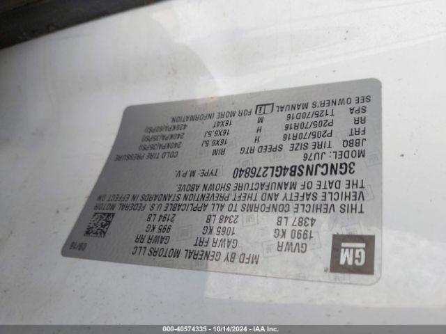 3GNCJNSB4GL276840 Chevrolet Trax 1ls