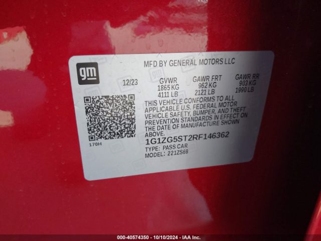 1G1ZG5ST2RF146362 Chevrolet Malibu Fwd Rs