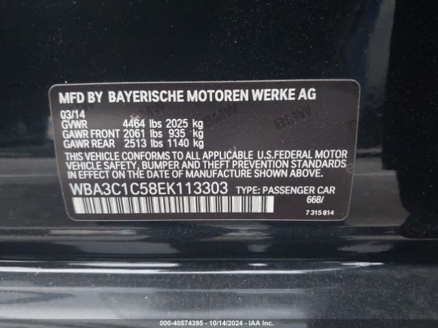 WBA3C1C58EK113303 BMW 328I