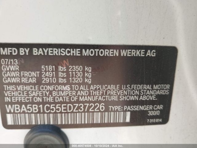 WBA5B1C55EDZ37226 BMW 535i