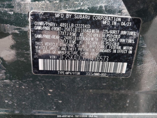 Subaru Forester Premium 2023 JF2SKADCXPH476573 Image 9