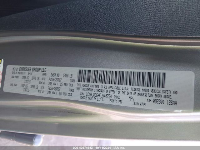 1C4BJWDGXFL540754 Jeep Wrangler Unlimited Sport
