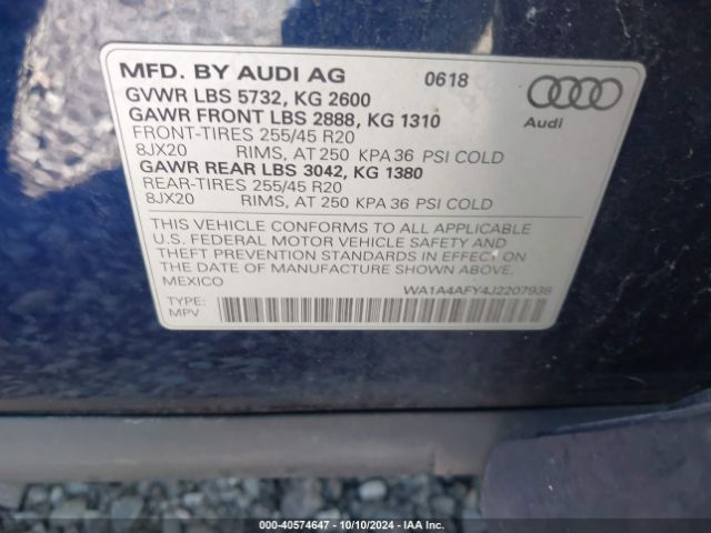 WA1A4AFY4J2207938 Audi Sq5 3.0t Premium Plus