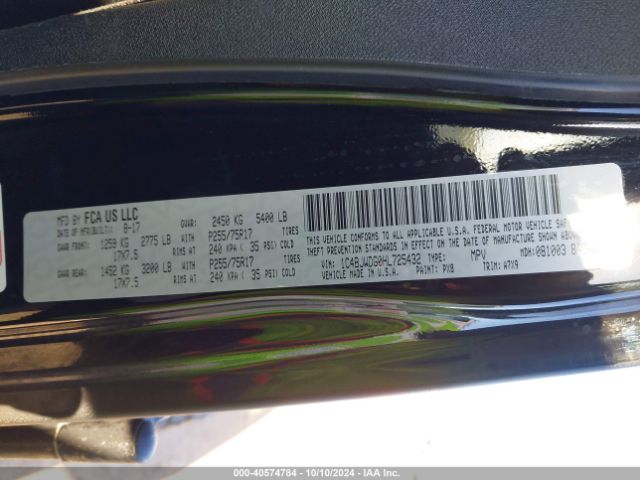 1C4BJWDG0HL725432 Jeep Wrangler Unlimited Sport