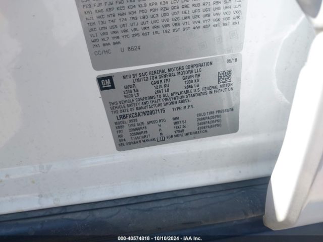LRBFXCSA7KD007115 Buick Envision Fwd Essence