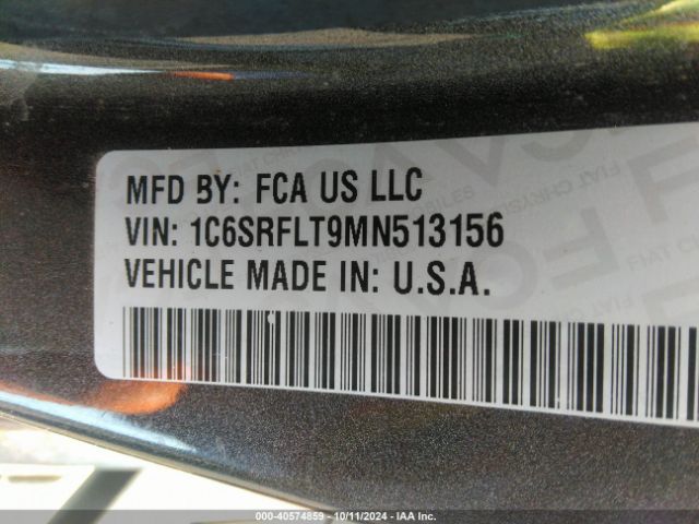 1C6SRFLT9MN513156 RAM 1500 Rebel  4x4 5'7 Box