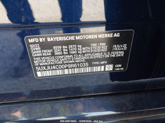 5UXJU4C00P9R61035 BMW X5 M50i