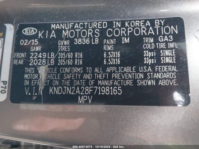 KNDJN2A28F7198165 KIA Soul