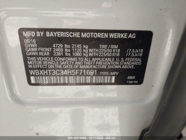 WBXHT3C34H5F71691 BMW X1 Xdrive28i