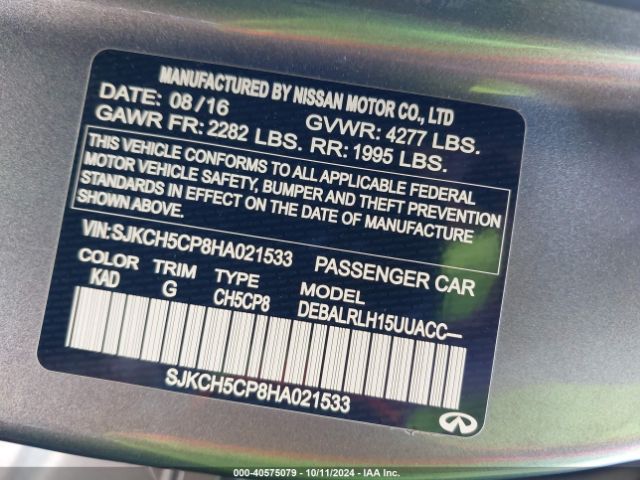 SJKCH5CP8HA021533 Infiniti Qx30 Premium