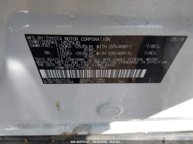 JTMWFREV3JJ745208 Toyota Rav4 Adventure/xle