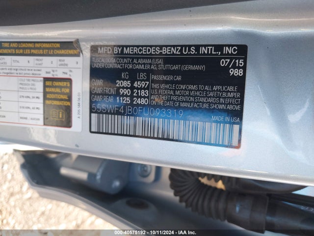 55SWF4JB0FU093319 Mercedes-Benz C 300 Luxury/sport