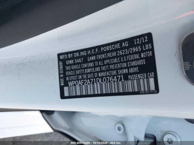 2013 PORSCHE PANAMERA WP0AF2A71DL076471 Photo 8