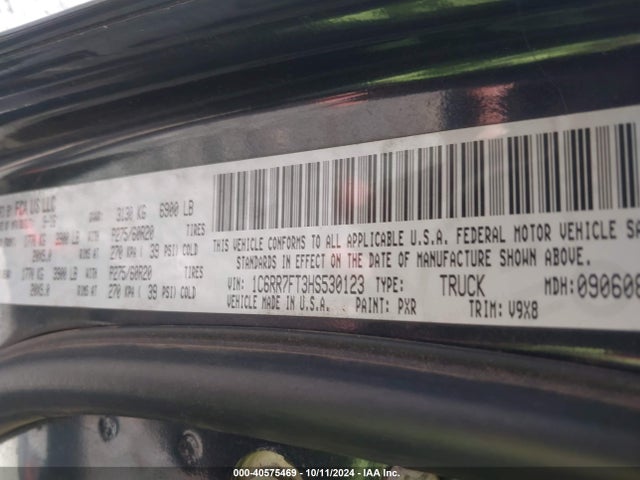 RAM 1500 Express  4x4 6'4 Box 2017 1C6RR7FT3HS530123 Image 9