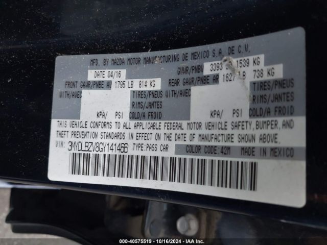 3MYDLBZV8GY141466 Scion IA