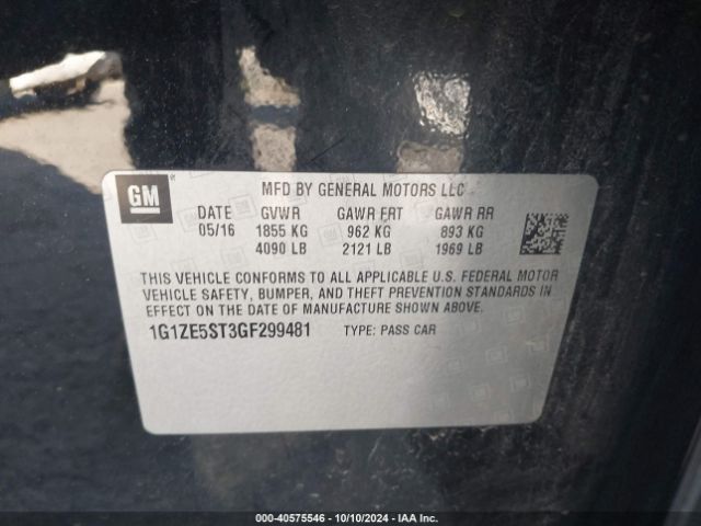 1G1ZE5ST3GF299481 Chevrolet MALIBU 1LT