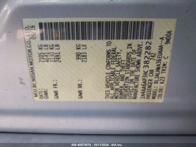 Nissan Maxima 3.5 Platinum 2017 1N4AA6AP3HC382282 Image 9
