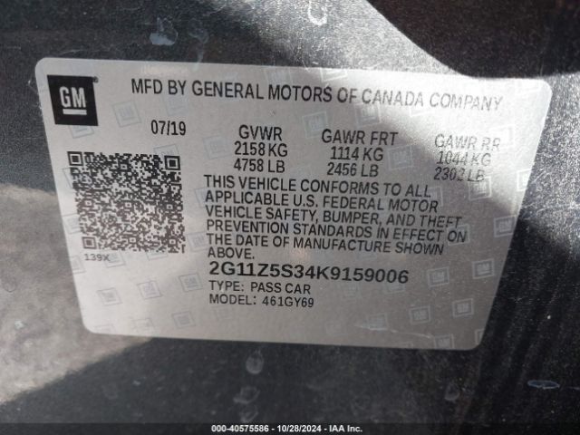 2G11Z5S34K9159006 Chevrolet IMPALA LT