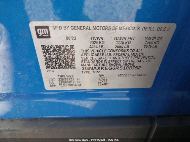 2024 CHEVROLET EQUINOX 3GNAXKEG6RS108752 Photo 8