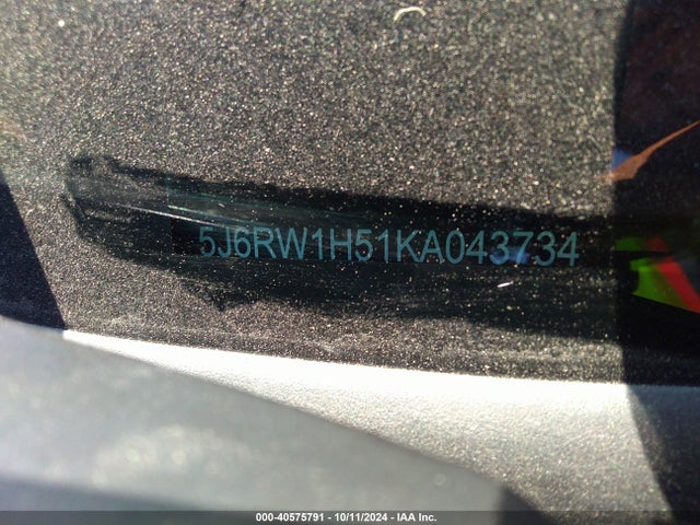 Honda CR-V EX 2019 5J6RW1H51KA043734 Image 9