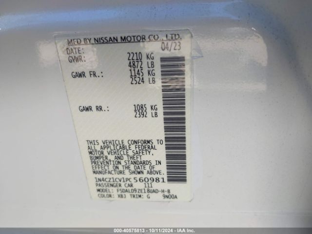 1N4CZ1CV1PC560981 Nissan Leaf Sv Plus 60 Kwh