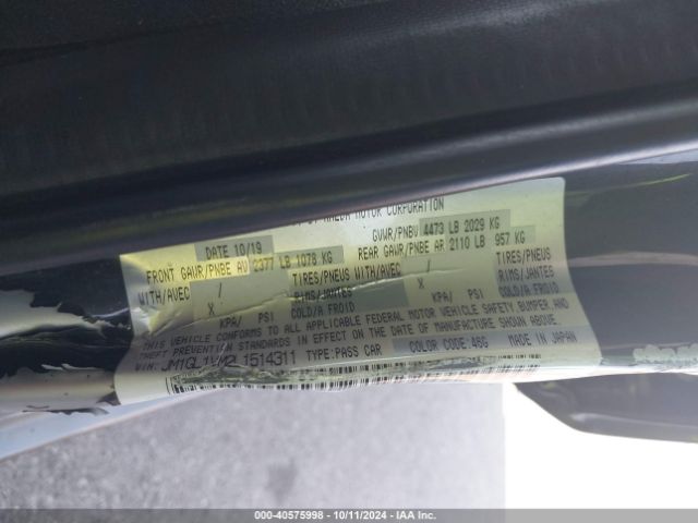 JM1GL1VM2L1514311 Mazda Mazda6 Touring