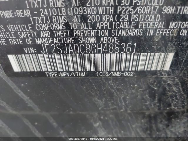 JF2SJADC8GH486361 Subaru Forester 2.5i Premium